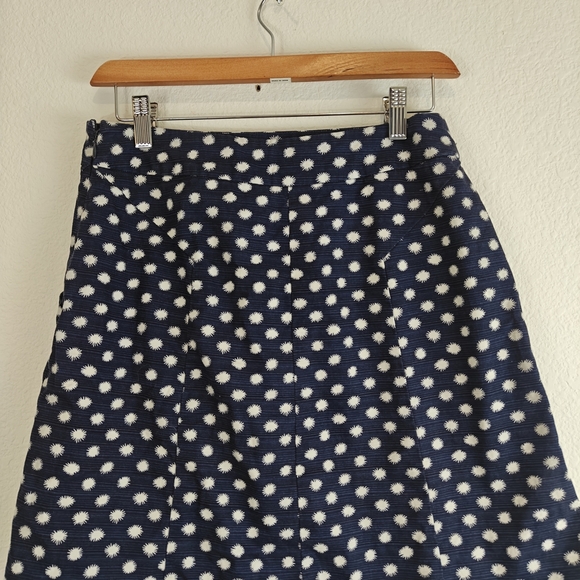 Boden A-Line Skirt Starburst Star Print Navy Blue/White Front Box Pleat Size 6R - Picture 11 of 14